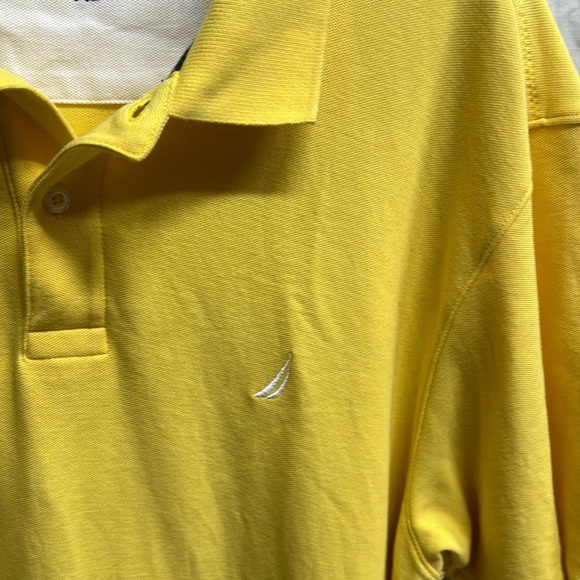 Nautica | Yellow True Deck Shirt Loose Knit Polo | Size XL - Picture 4 of 6